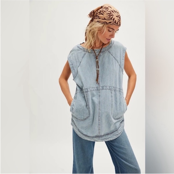Free People Tops - Free People We The Free Madison Railroad Stripe Tunic